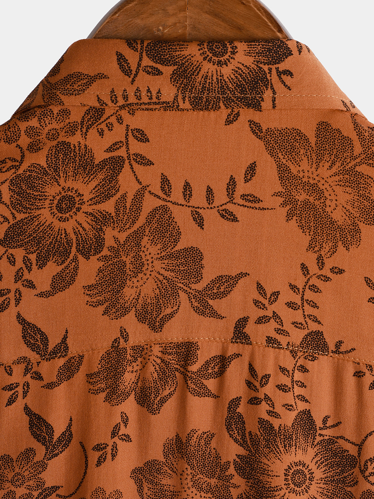 Floréon | Chemise Homme Fleurie Terracotta