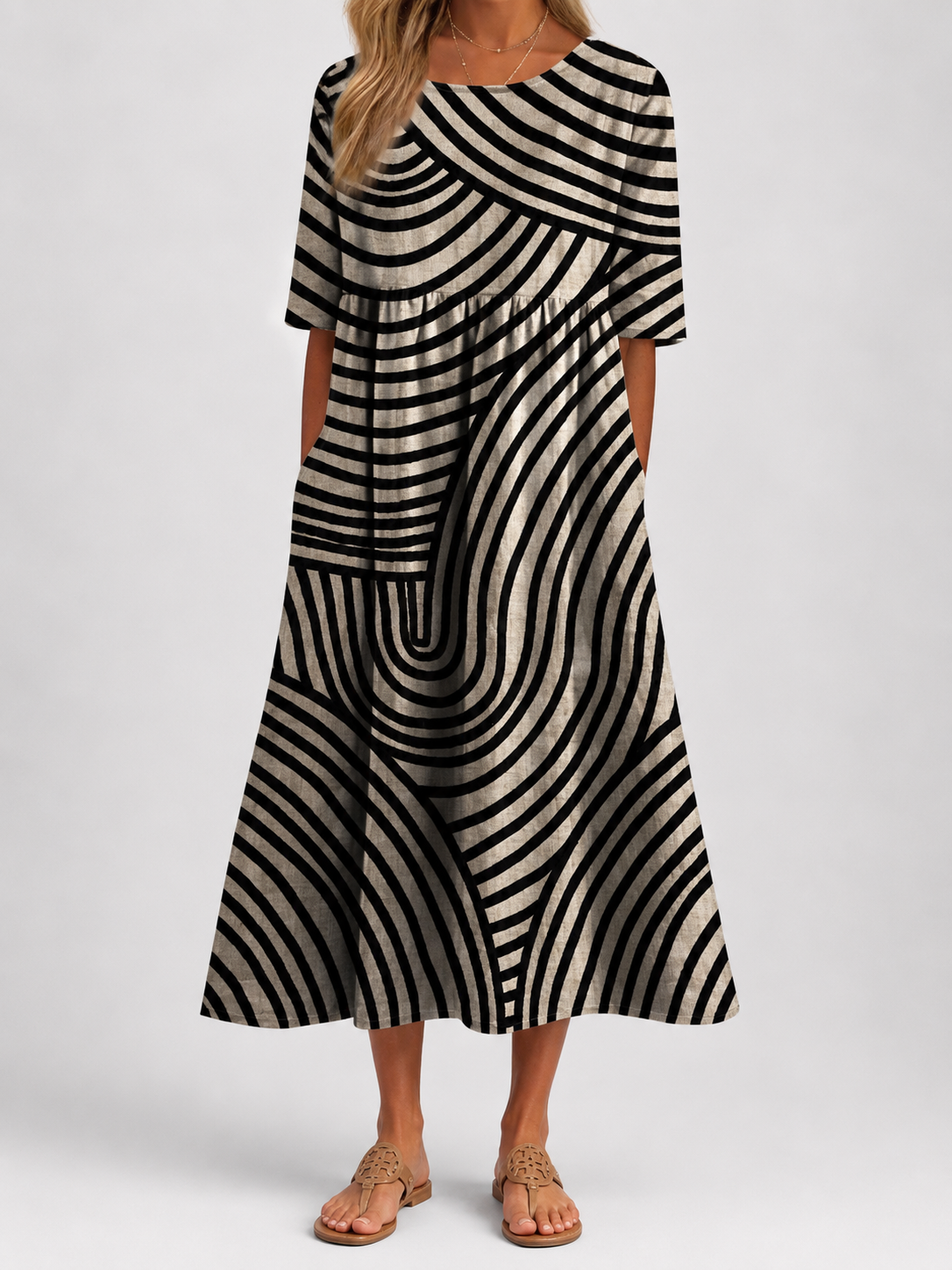 Léonie | Robe Longue Fleurie à Coupe Fluide