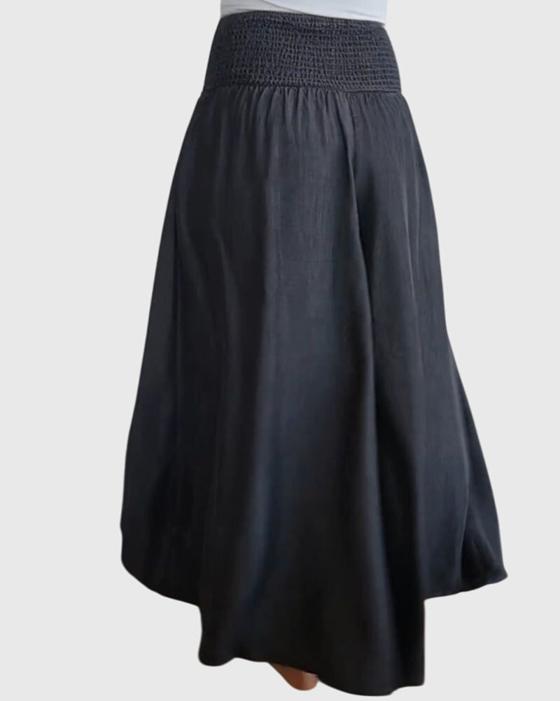 Azélyne™ | Jupe-Pantalon Fluide Taille Smockée