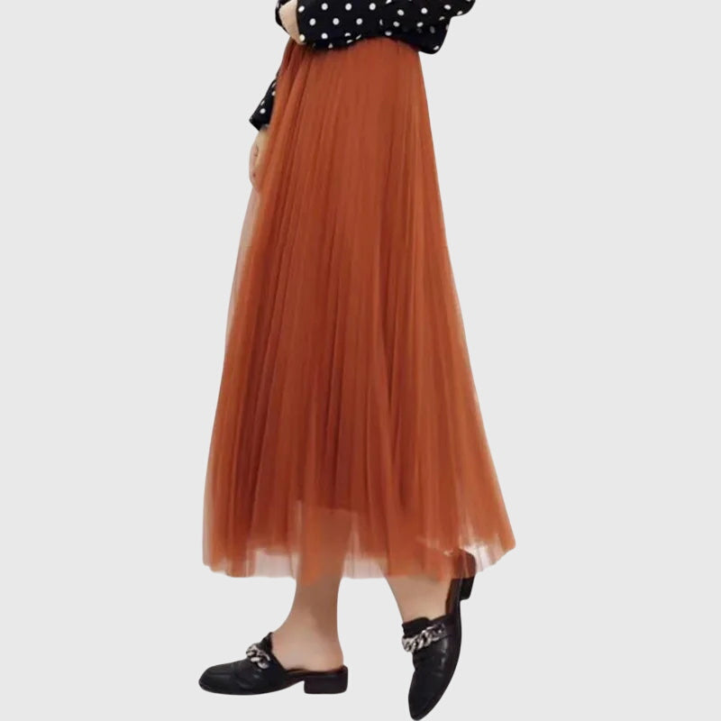 Lyséoria™ | Jupe Plissée Midi en Tulle