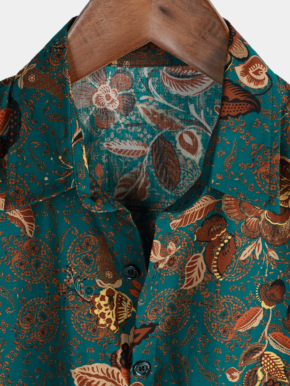 Célorien | Chemise Homme Florale Bleu Émeraude