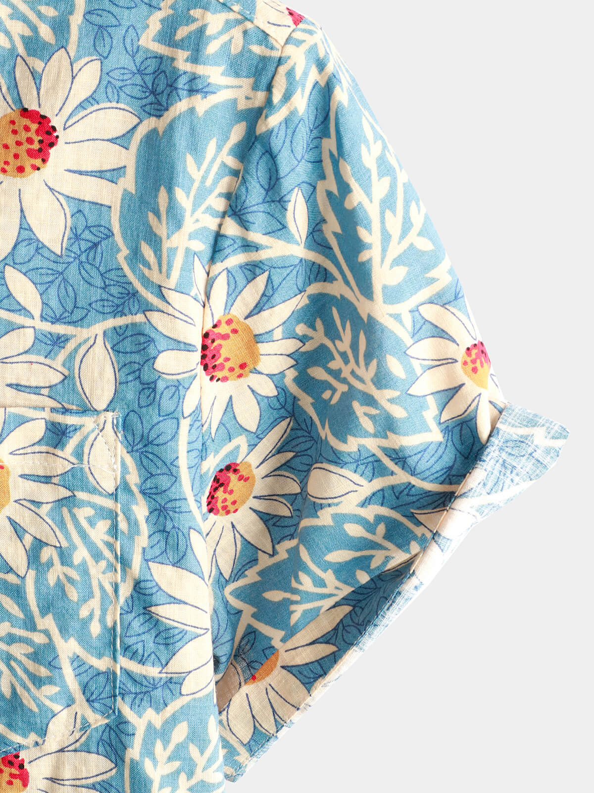 Lorianeau | Chemise Homme Marguerites Azur
