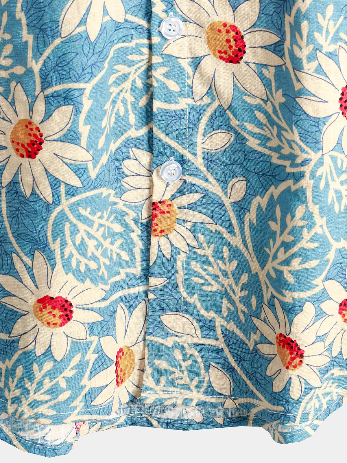 Lorianeau | Chemise Homme Marguerites Azur