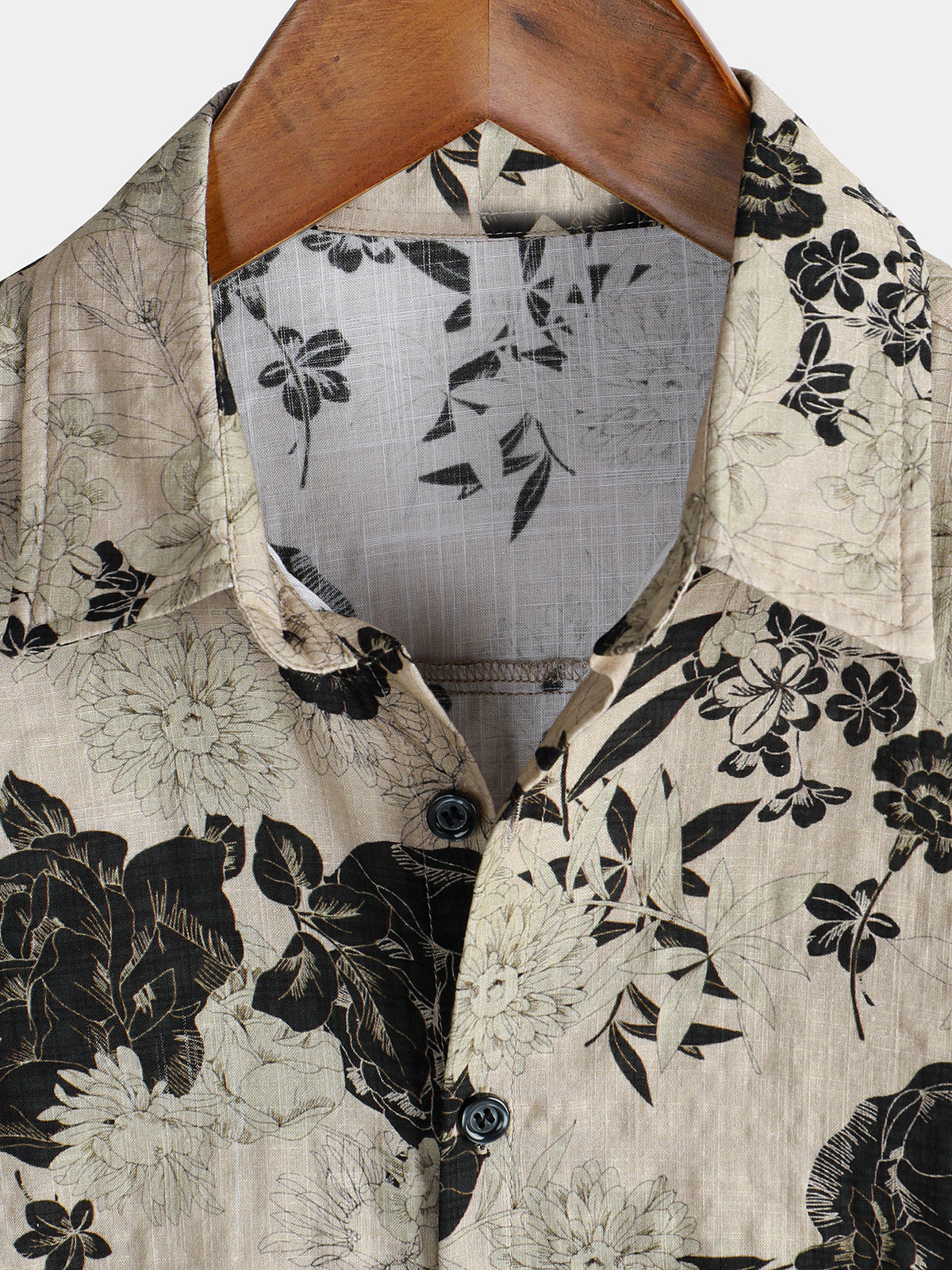 Noirval | Chemise Homme Florale Monochrome