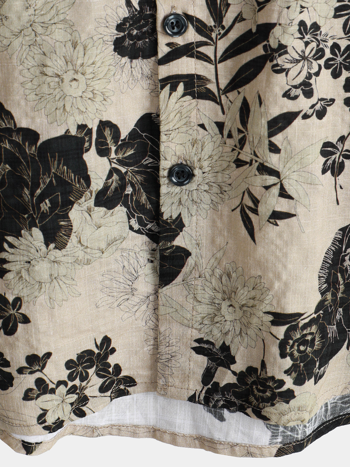 Noirval | Chemise Homme Florale Monochrome