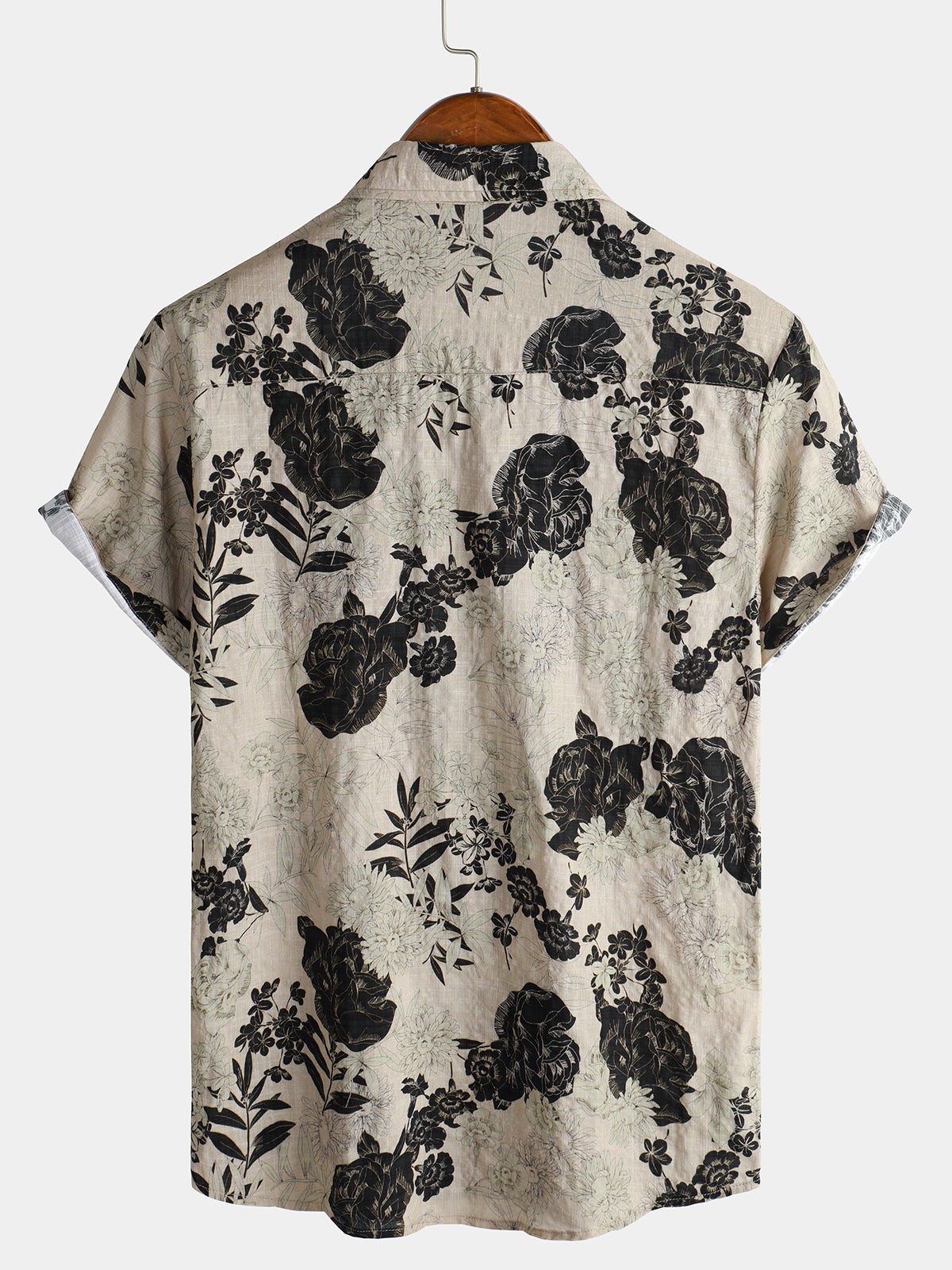 Noirval | Chemise Homme Florale Monochrome