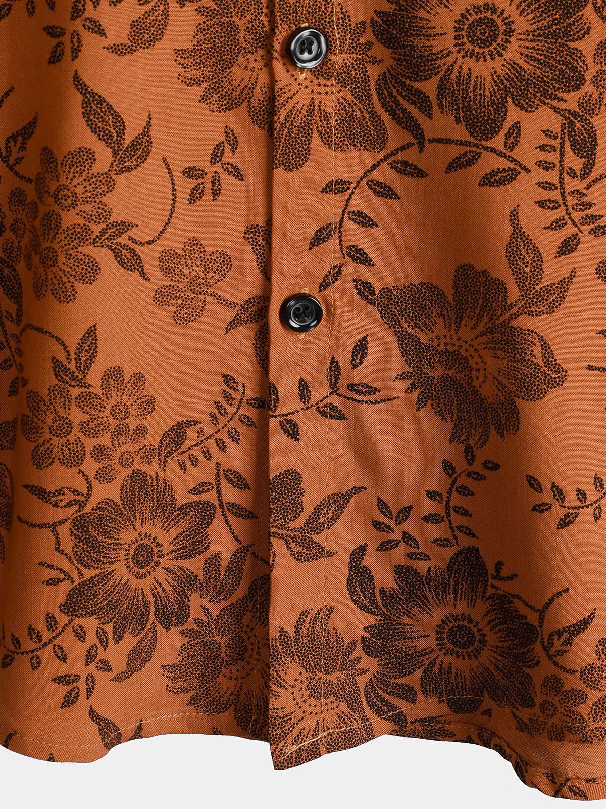 Floréon | Chemise Homme Fleurie Terracotta