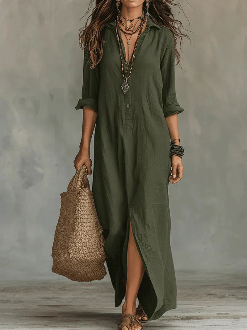 Sélène | Robe Chemise Longue