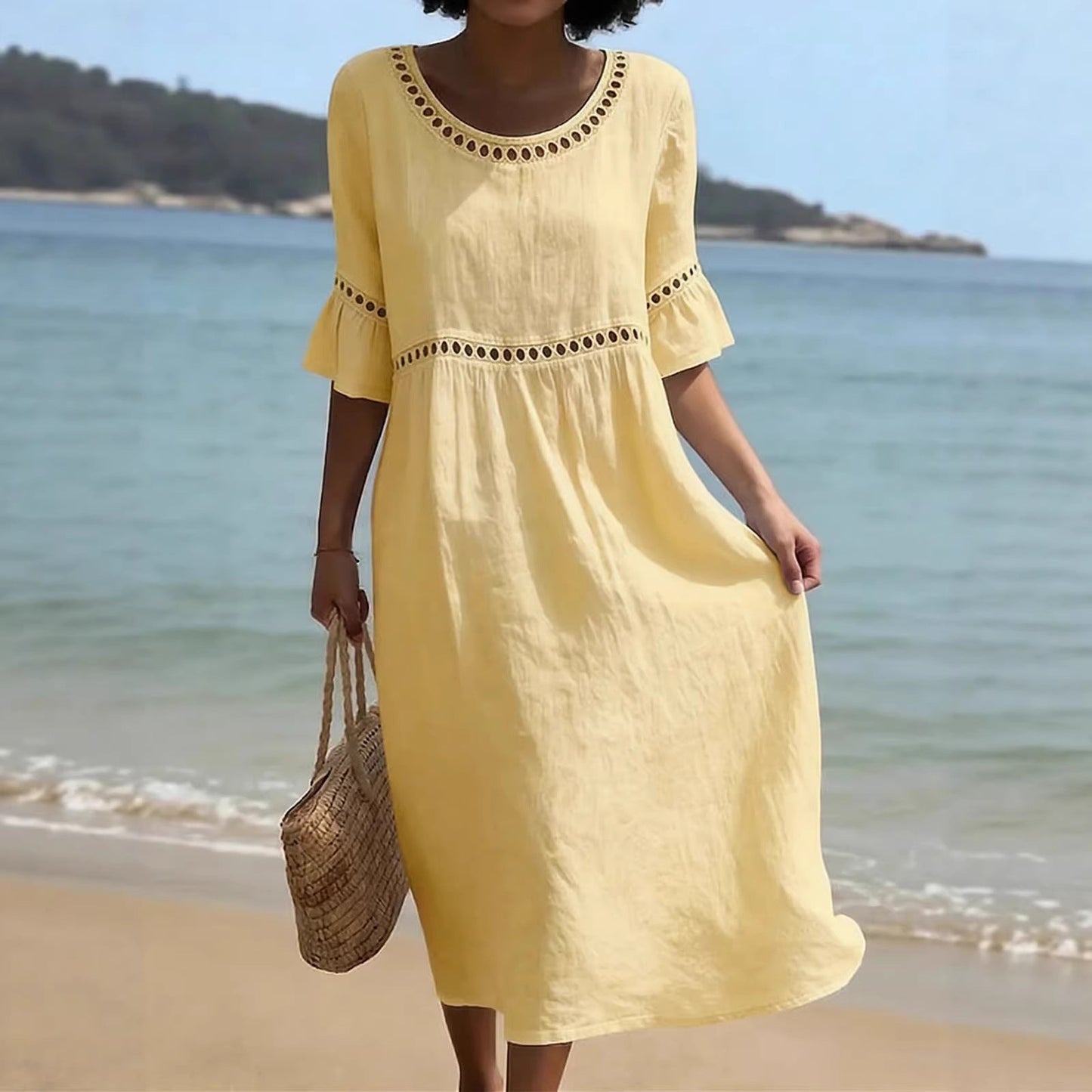 Azénor | Robe Longue Bohème en Lin