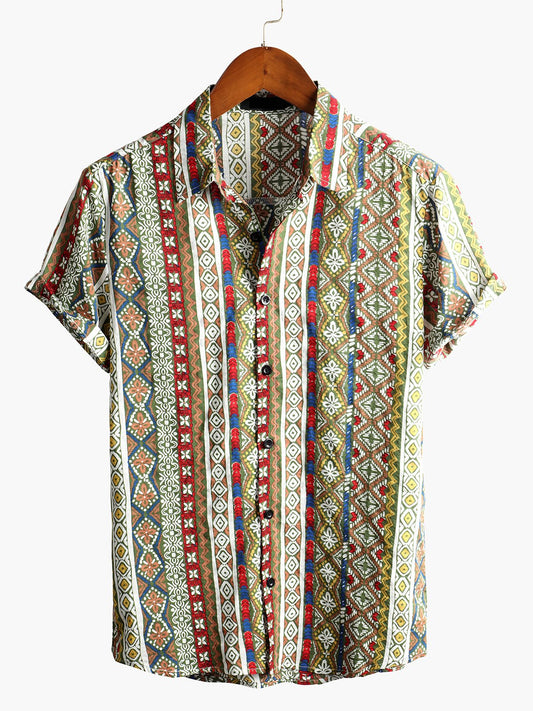 Marcevin | Chemise Homme Motifs Ethniques Vintage