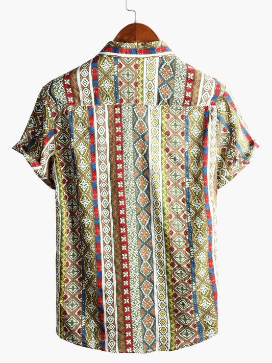 Marcevin | Chemise Homme Motifs Ethniques Vintage
