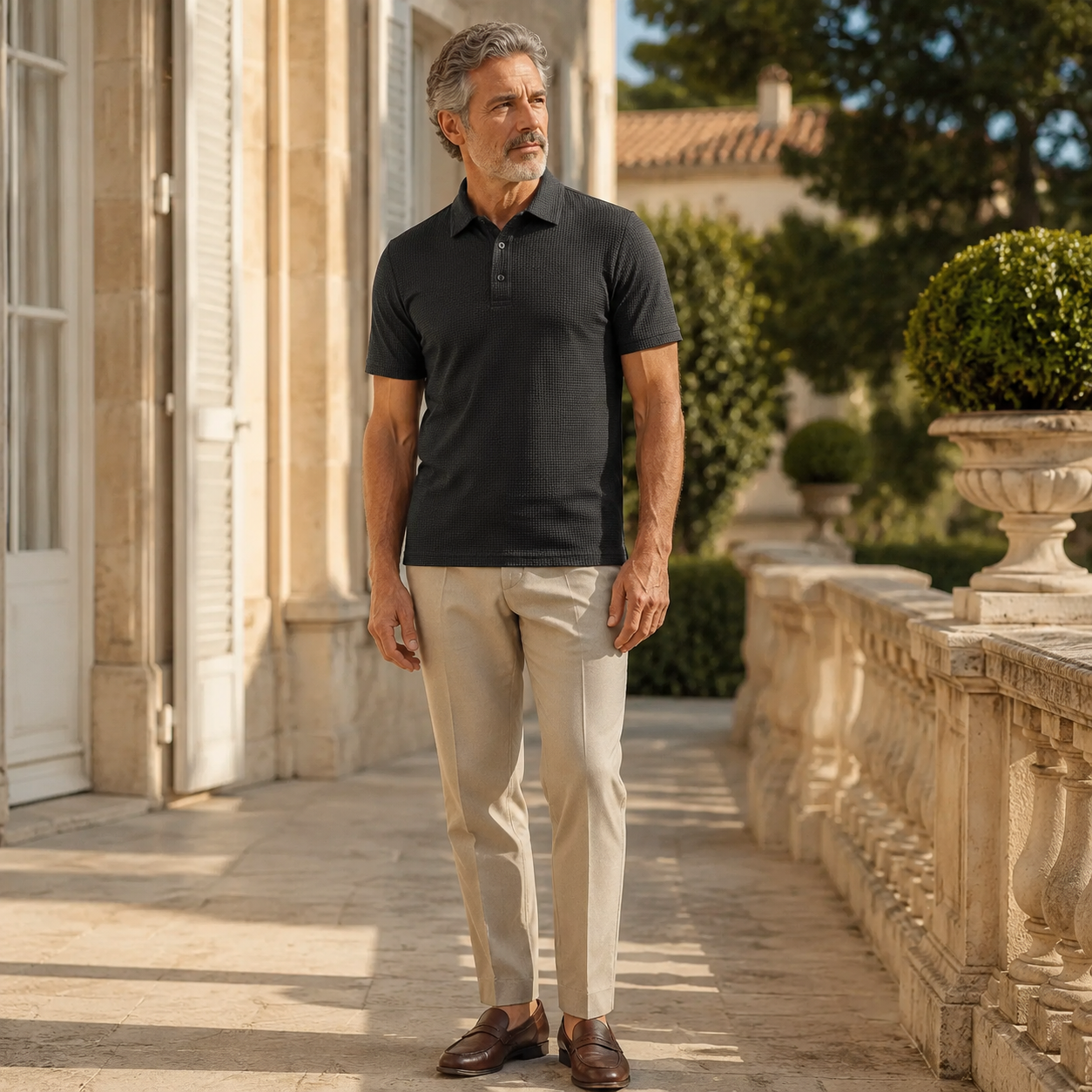 Armand | Polo texturé à manches courtes