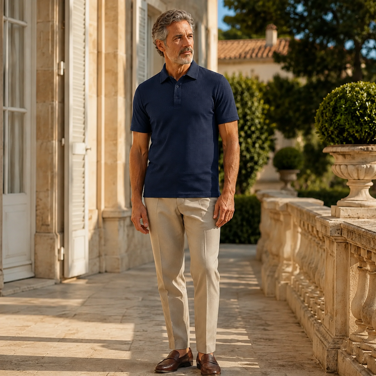 Armand | Polo texturé à manches courtes
