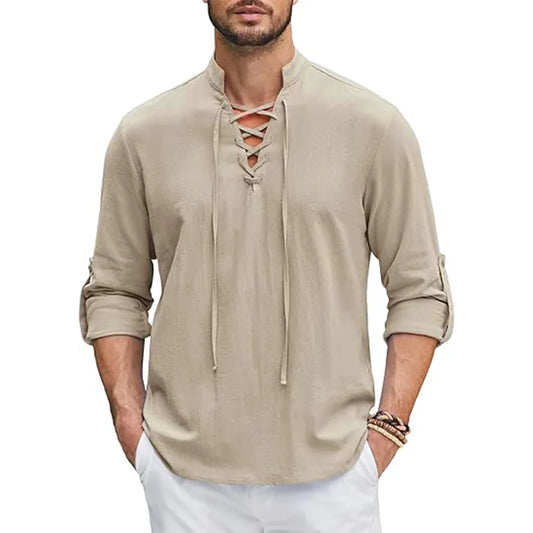 Léandre | Chemise Décontractée à Lacets