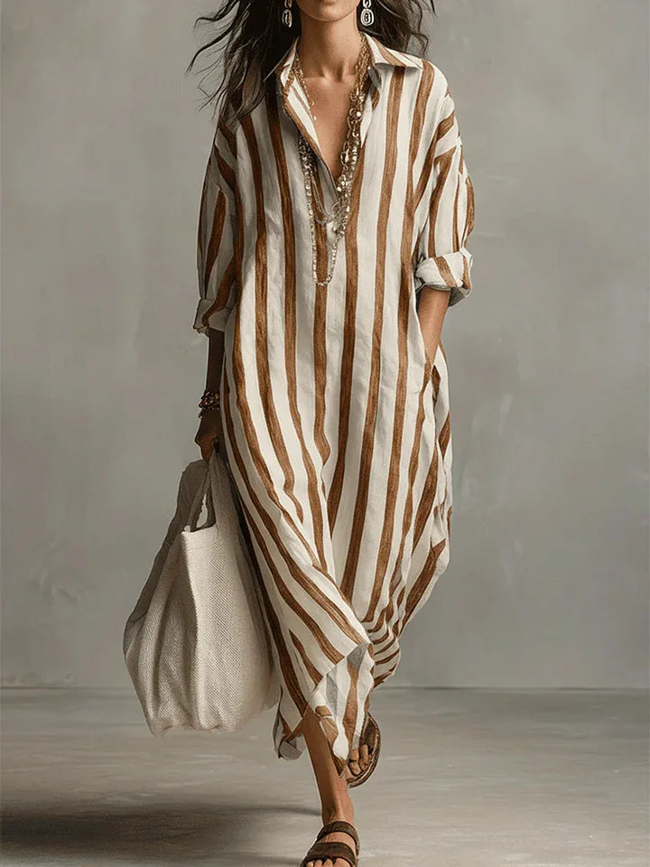 Maéline | Robe Chemise Rayée