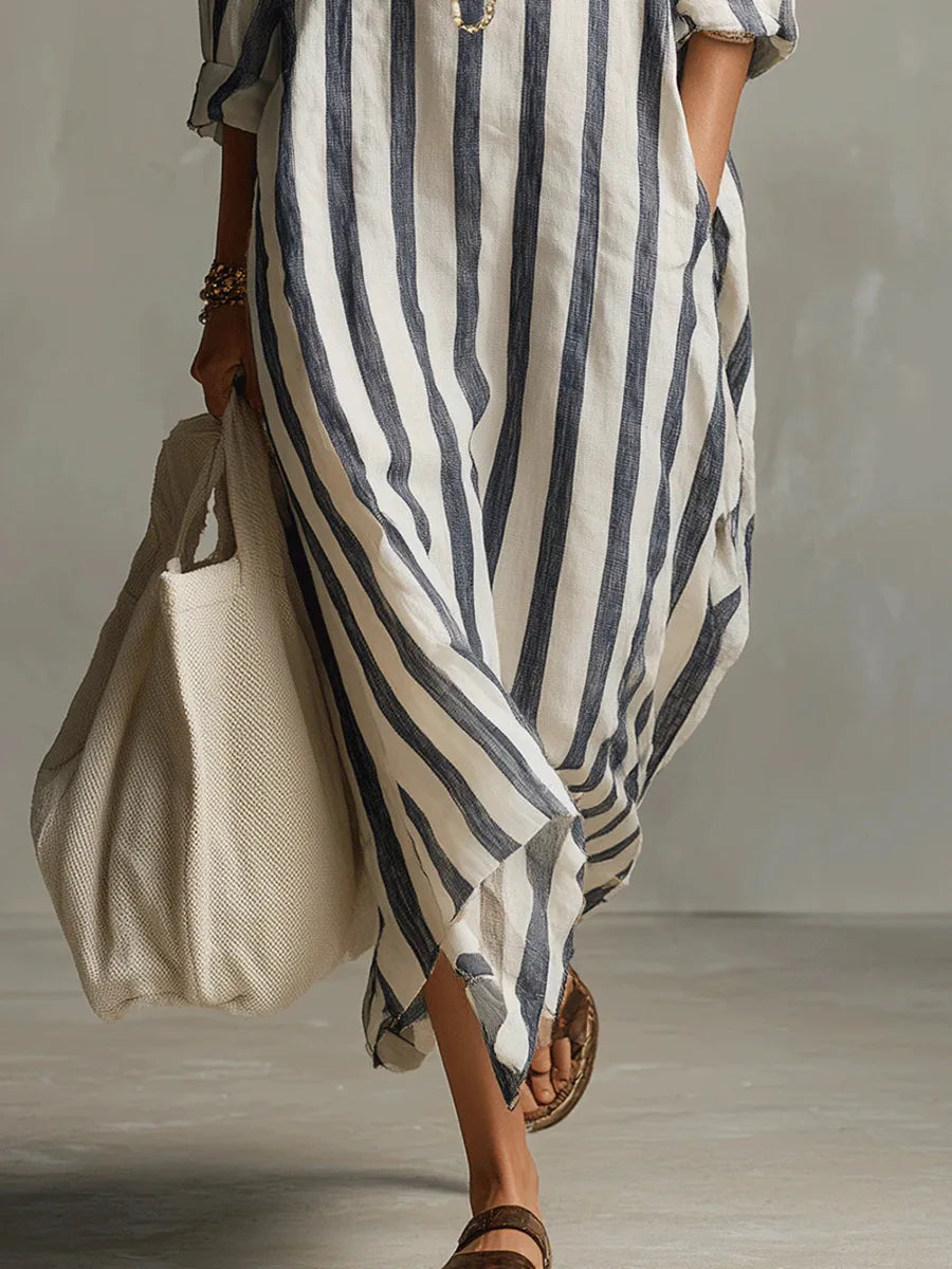 Maéline | Robe Chemise Rayée