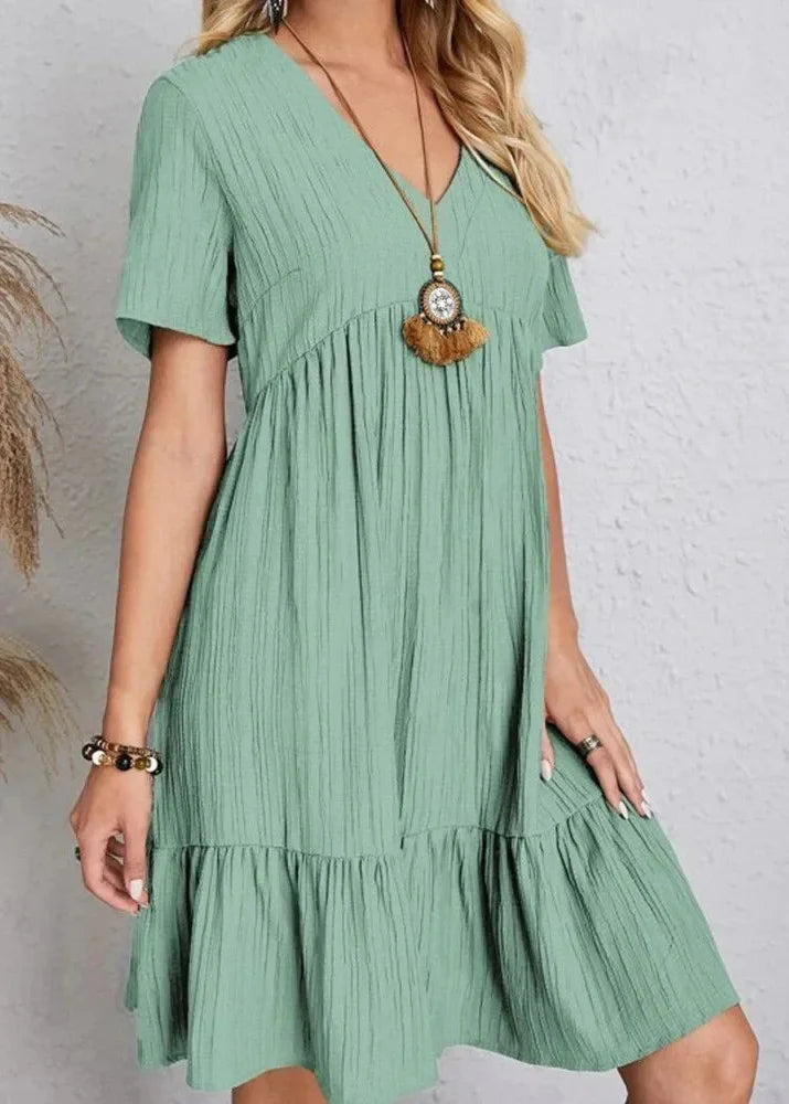 Jade | Robe Légère à Col V