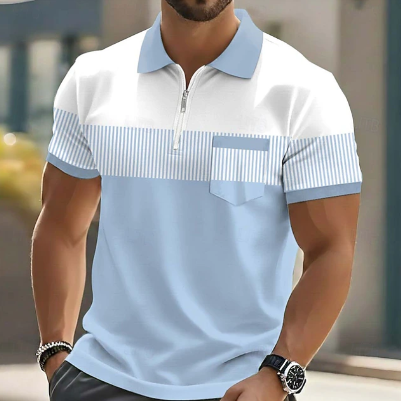 Lucien | Polo Élégant à Fermeture Zippée