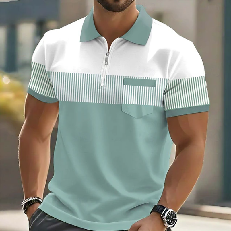 Lucien | Polo Élégant à Fermeture Zippée