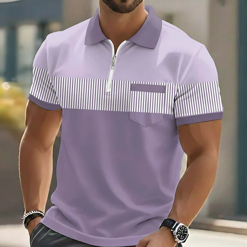 Lucien | Polo Élégant à Fermeture Zippée
