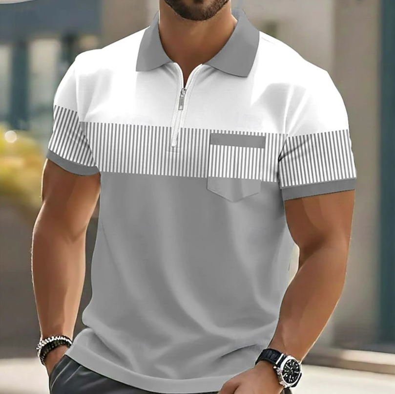 Lucien | Polo Élégant à Fermeture Zippée