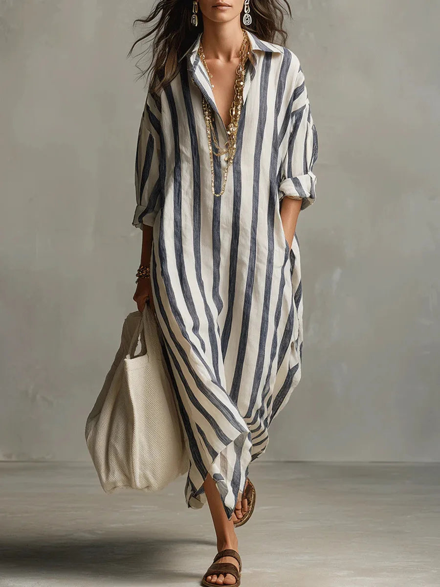 Maéline | Robe Chemise Rayée