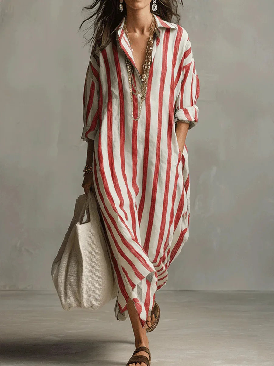 Maéline | Robe Chemise Rayée