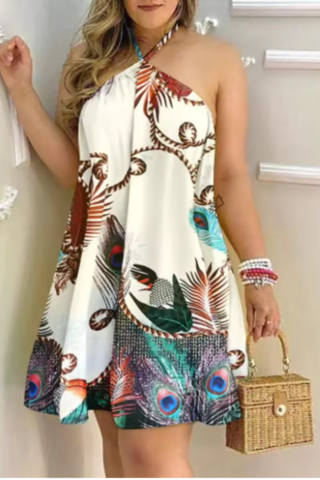 Éléonore | Robe de Cocktail Dos Nu à Col Halter pour Soirées