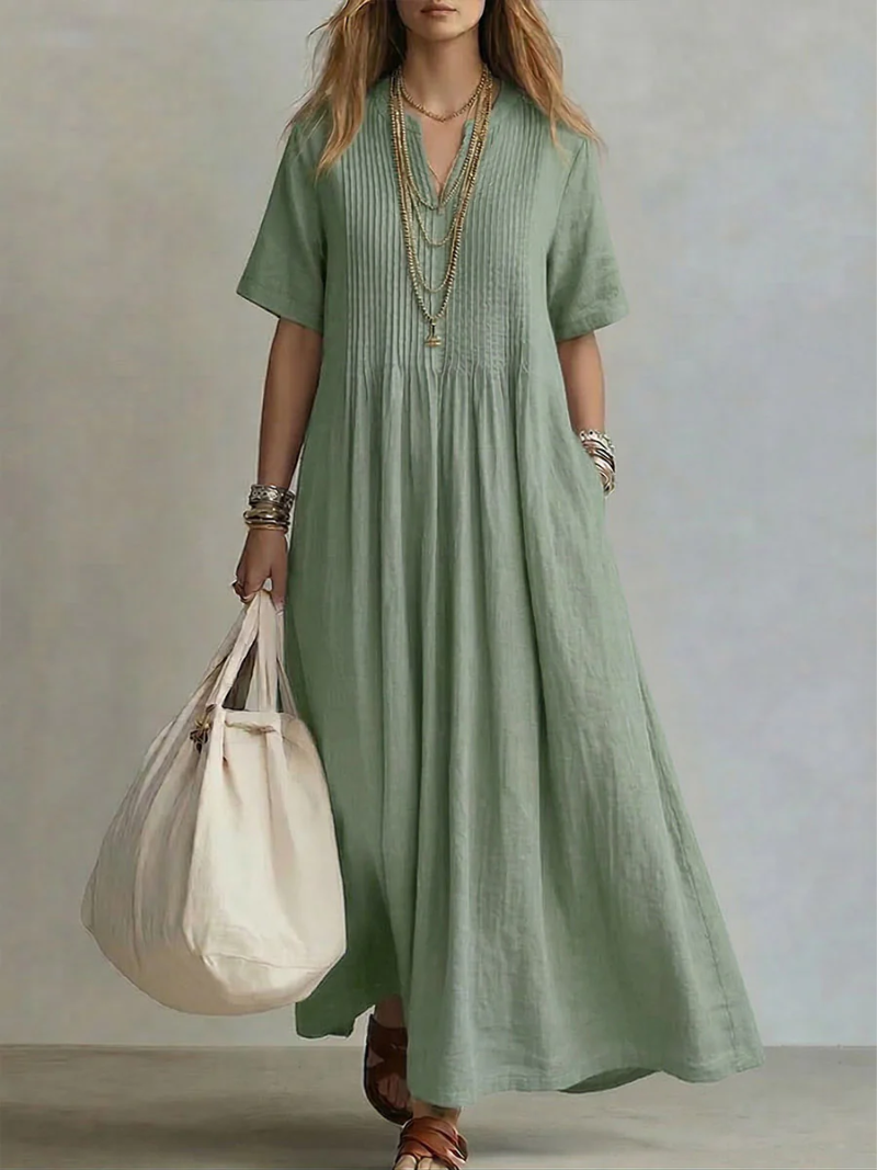 Mélina | Robe Maxi Fluide Élégante