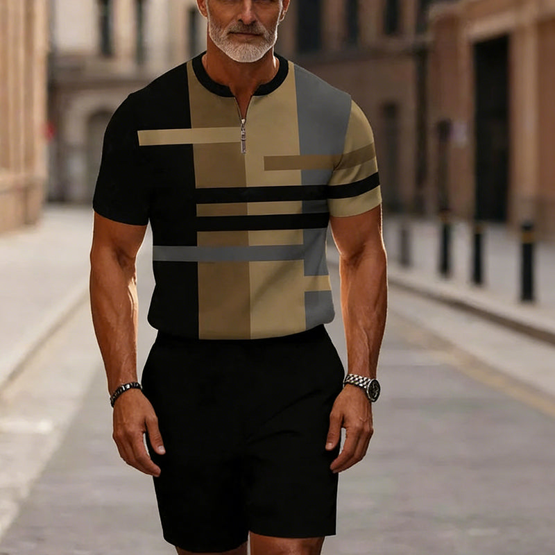 Corentin | Ensemble Homme Sport-Chic à Rayures Contrastées