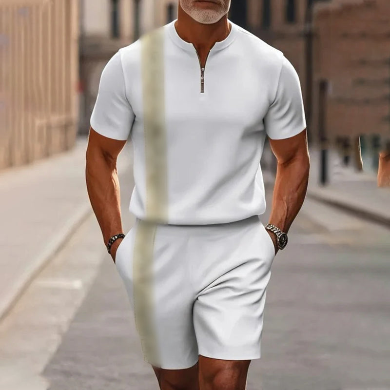 Corentin | Ensemble Homme Sport-Chic à Rayures Contrastées