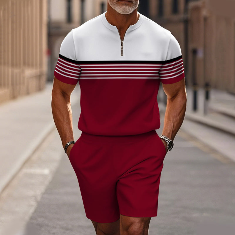 Corentin | Ensemble Homme Sport-Chic à Rayures Contrastées